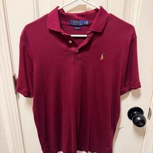 Polo by Ralph Lauren Men's Maroon Short-Sleeve Polo with Embroidered Pony